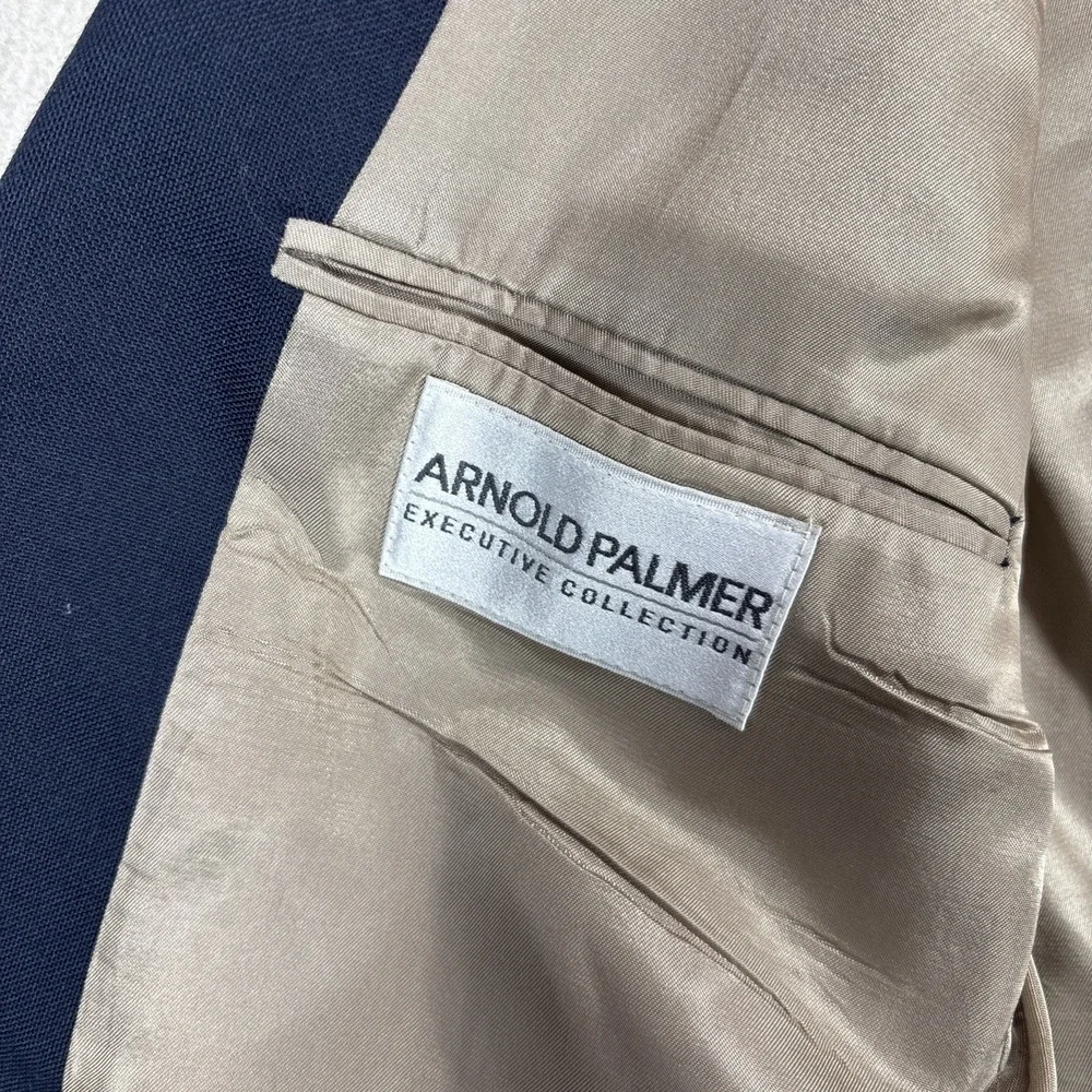Arnold Palmer Navy Blazer 42R Mens Gold Button Jacket Classic Golf‎ Executive